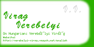 virag verebelyi business card